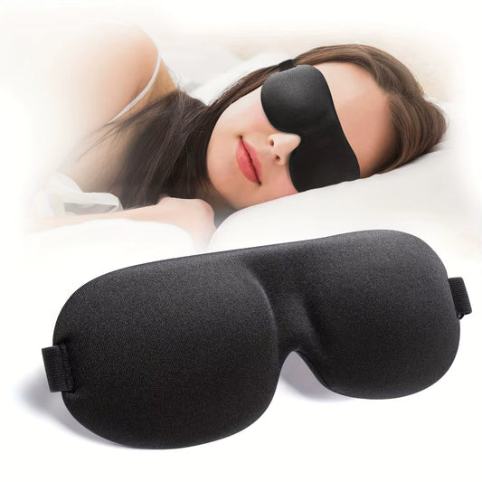 1Pc Sleep Mask for Back & Side Sleeper,100% Blackout 3D Eye Mask for Sleeping, Night Blindfold for Men Women